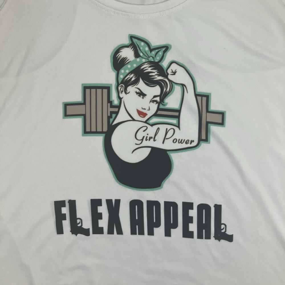 Flex Appeal Athletic Tank Top Gym Women’s Size Large 12/14 Graphic Girl Power